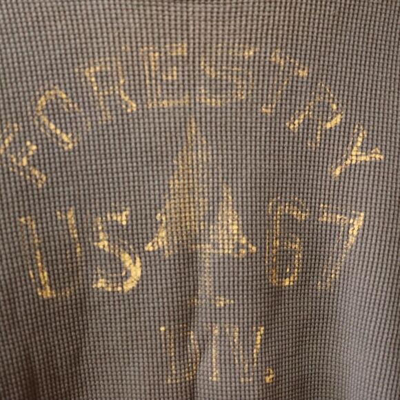 Polo by Ralph Lauren Faded Forestry Graphic Classic Green Crewneck Thermal Shirt - Picture 3 of 10